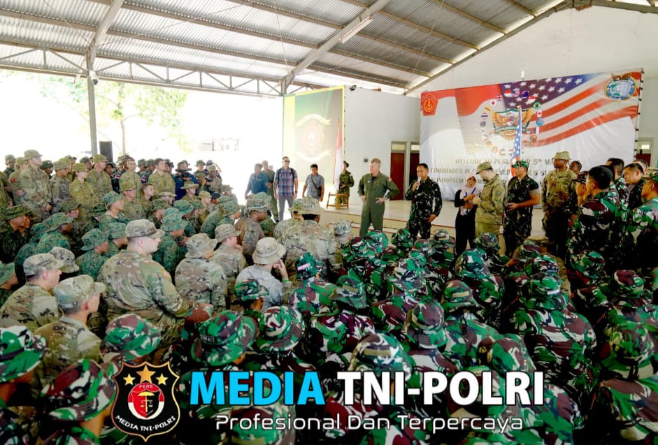 Momen Kedekatan Panglima TNI Bersama Pasukan Multi Nasional Pada Latihan Super Garuda Shield 2024
