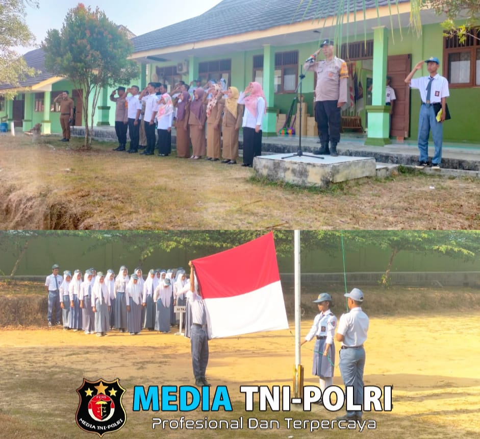Jajaran Polsek Way Serdang Melalui Kanit Binmas Berikan Bimbingan dan Penyuluhan Kepada Siswa- Siswi SMKN 1 Way Sedang