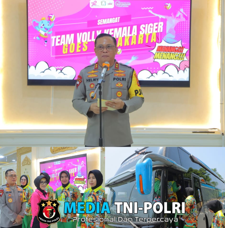 Dilepas Kapolda, Tim Voli Kemala Siger Berlaga di Turnamen Bhayangkari Cup 2024 Jakarta