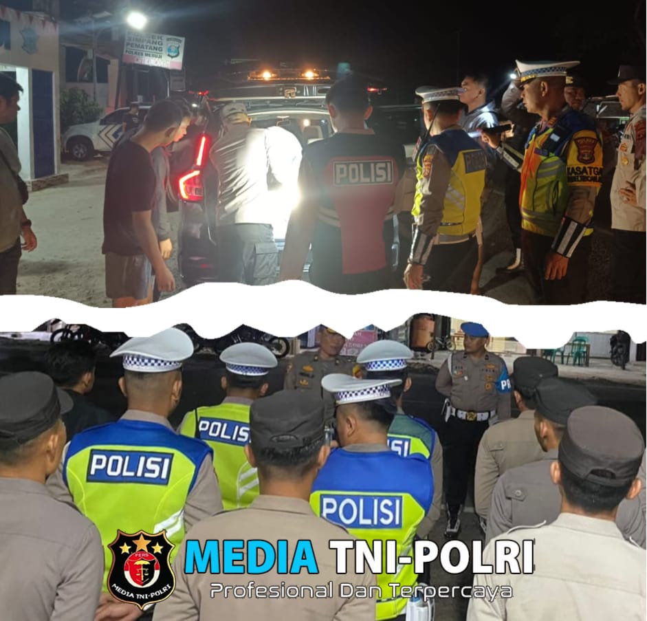 Kabag Ops Polres Mesuji Pimpin Laksanakan Giat KRYD Dengan Lakukan Razia Kendaraan Maupun Pengendara di Jalan Lintas Timur