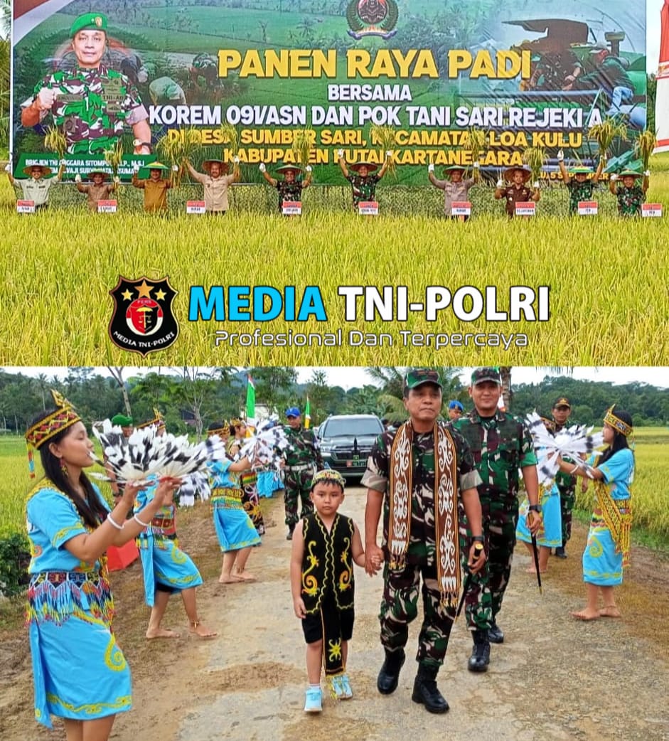 Panen Raya Padi, Danrem 091/ASN Bersama Petani