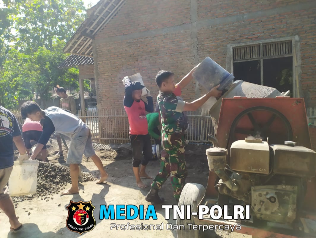 Babinsa Bergotong Royong Bersama Warga, Bangun Talud untuk Cegah Bencana dan Tingkatkan Kesejahteraan