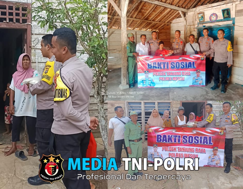 Dalam Wujudkan Keperdulian Polri, Polsek Tanjung Raya Polres Mesuji,Laksanakan Bhakti Sosial Kepada Warga yang Kurang Mampu