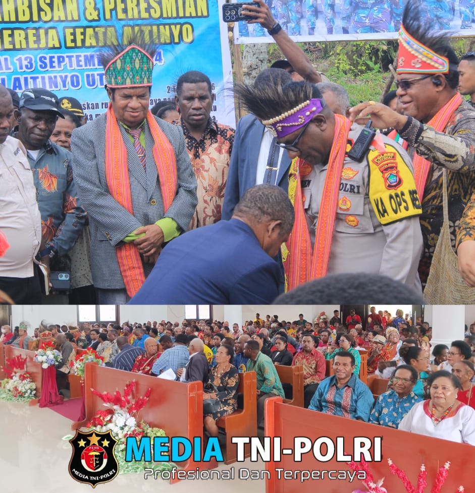 Peresmian dan Pentahbisan Gereja GKI Efata Klasis Aitinyo, Kapolres Maybrat Hadir Dalam Acara Bersejarah