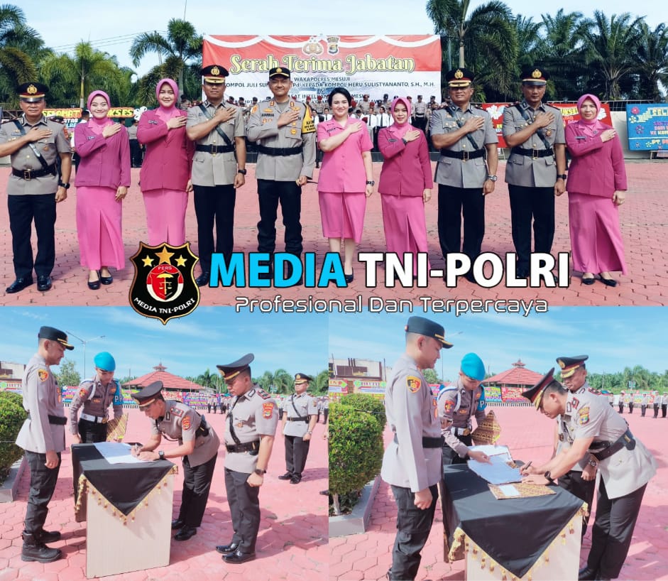 Kapolres Mesuji AKBP Muhammad Harris Gelar Upacara Serah Terima Jabatan Waka Polres dan Kasat Intelkam polres Mesuji