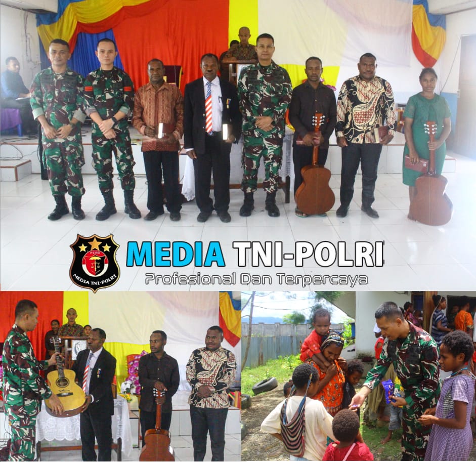 Bantuan Kasad Diserahkan Habema Dan Disambut Gembira Warga Kenyam