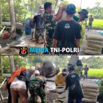 Babinsa Bergotong Royong Bersama Warga Cor Jalan Sepanjang 70 Meter, Wujudkan Desa yang Sejahtera