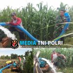 Melalui Program Pompanisasi, Babinsa Desa Kebun Duren Bantu Petani Mengairi Sawah