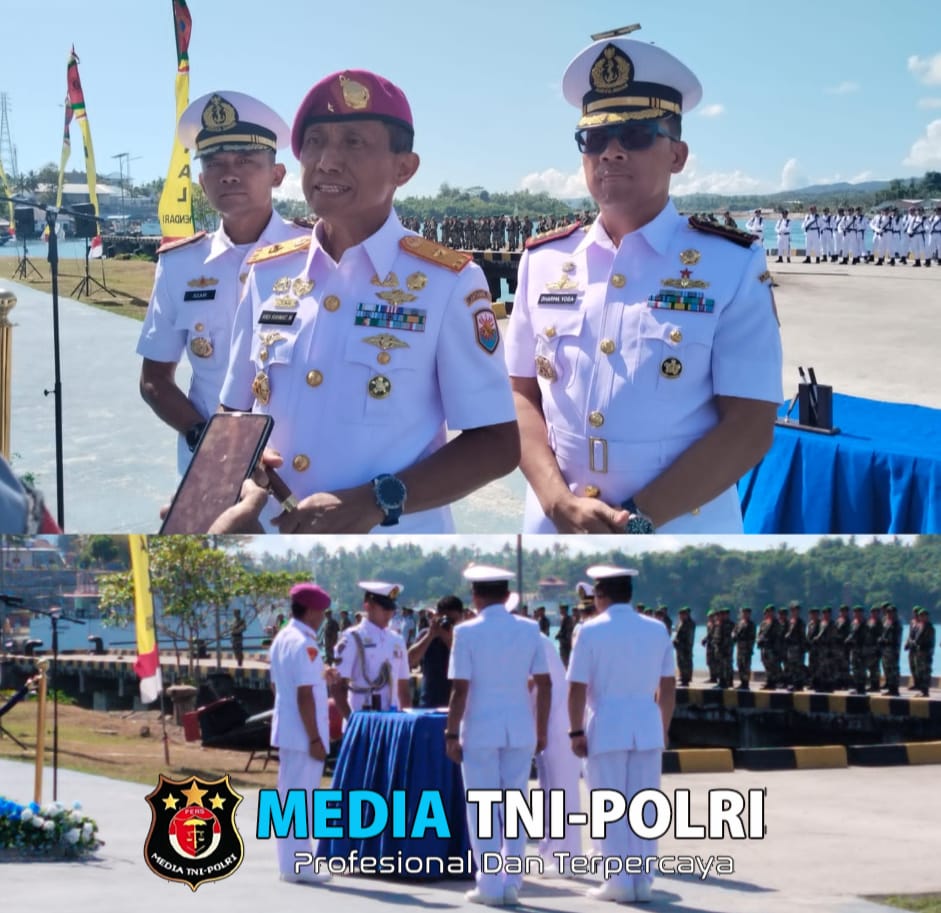 Upacara Sertijab Danlanal Kendari di Pimpin Langsung Danlantamal VI/Makassar