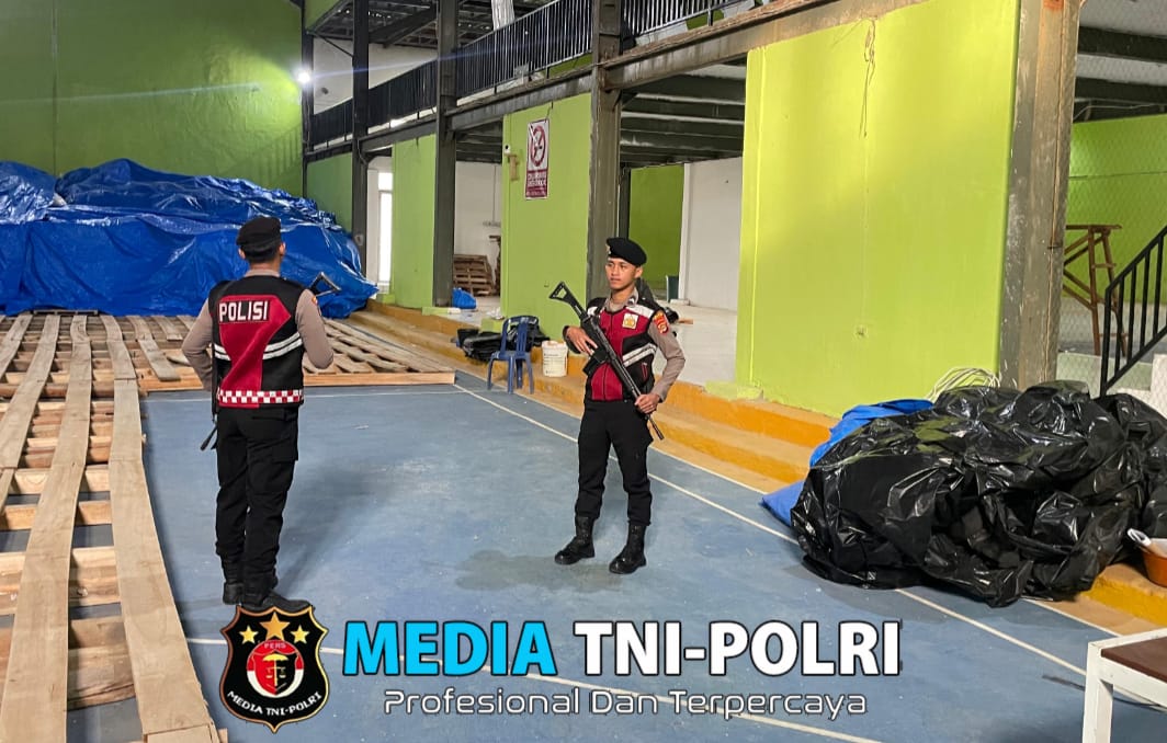 Sat Samapta Polres Mesuji Lakukan Pengamanan di Seputar Gudang Logistik KPUD Mesuji