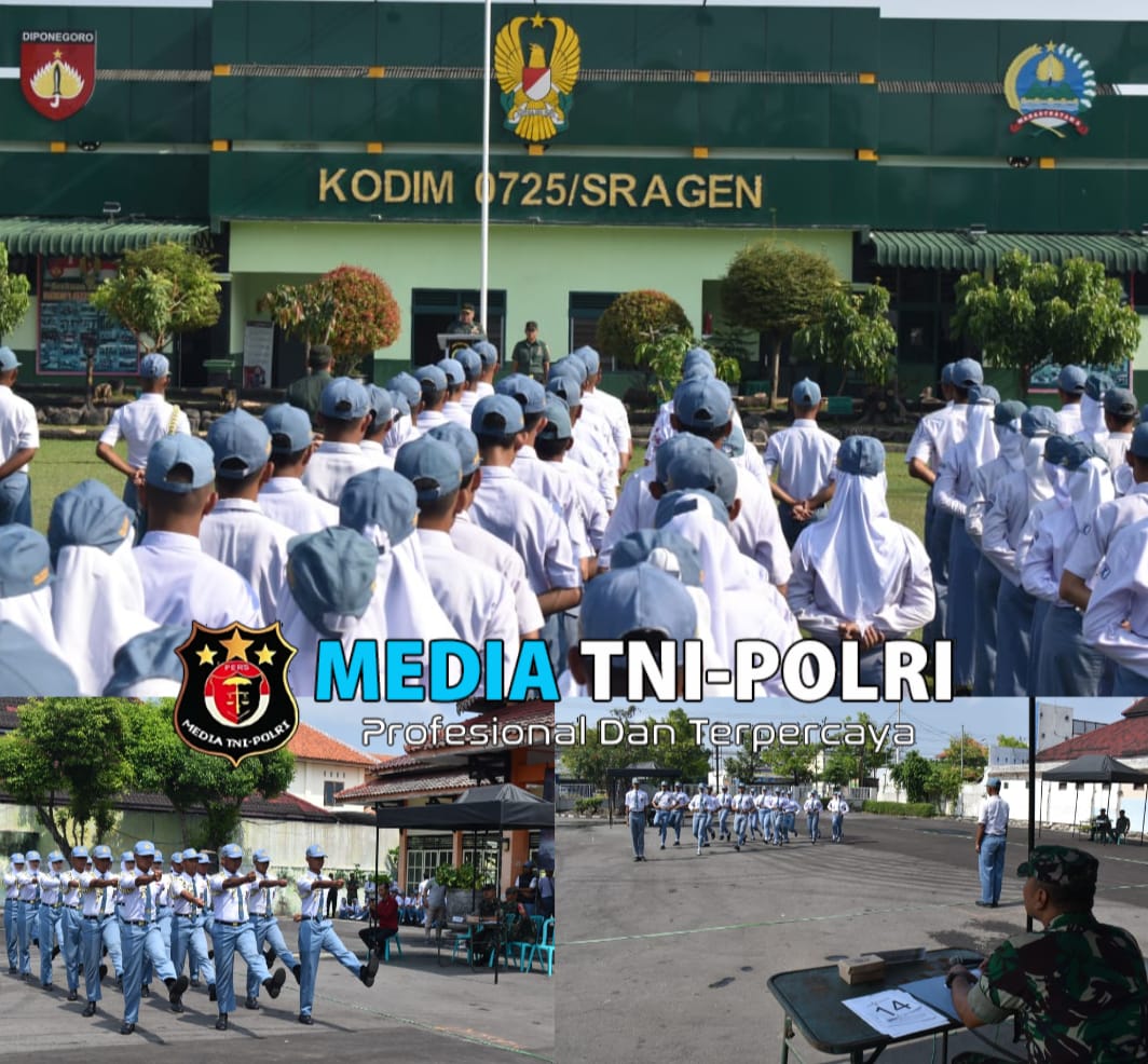 Kodim Sragen Gelar Lomba PBB Piala Panglima TNI Bagi Pelajar SLTA Se-Kabupaten