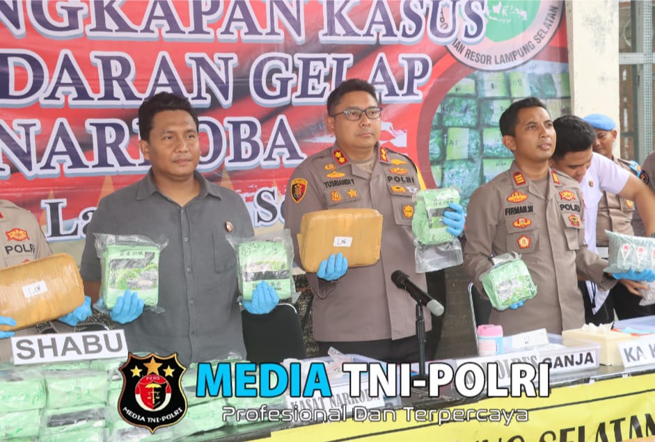 Satresnarkoba Polres Lampung Selatan Ungkap Jaringan Narkoba Lintas Provinsi Senilai Rp75 Miliar