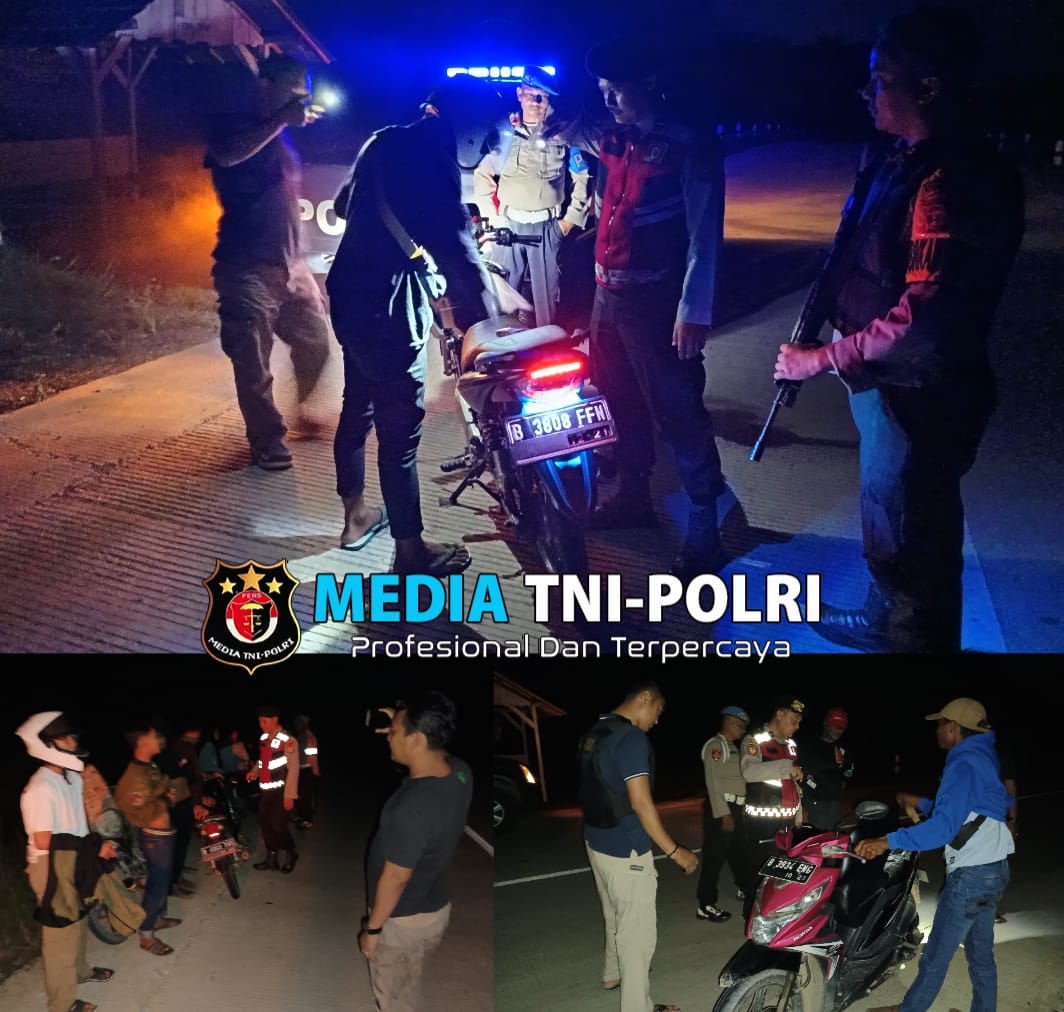 Dalam Rangka Antisipasi Balap Liar dan Tindak Pidana C3 Polsek Tanjung Raya Polres Mesuji Laksanakan Giat Patroli Rutin