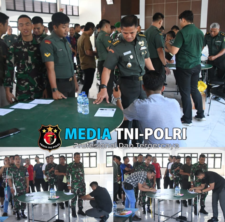 Jaga Penampilan Prajurit Yang Proporsional, Korem 044/Gapo Lakukan Pengukuran PDH