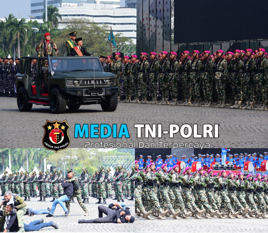 Jelang Hut TNI Ke 79, Ribuan Prajurit dan Ratusan Kendaraan Tempur Korps Marinir Ikuti Gladi