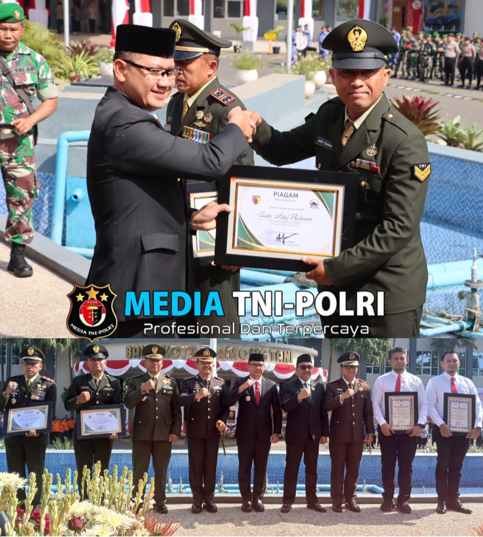 Kontribusi Sosial Luar Biasa, Dua Prajurit Kodim 0818 mendapat piagam penghargaan