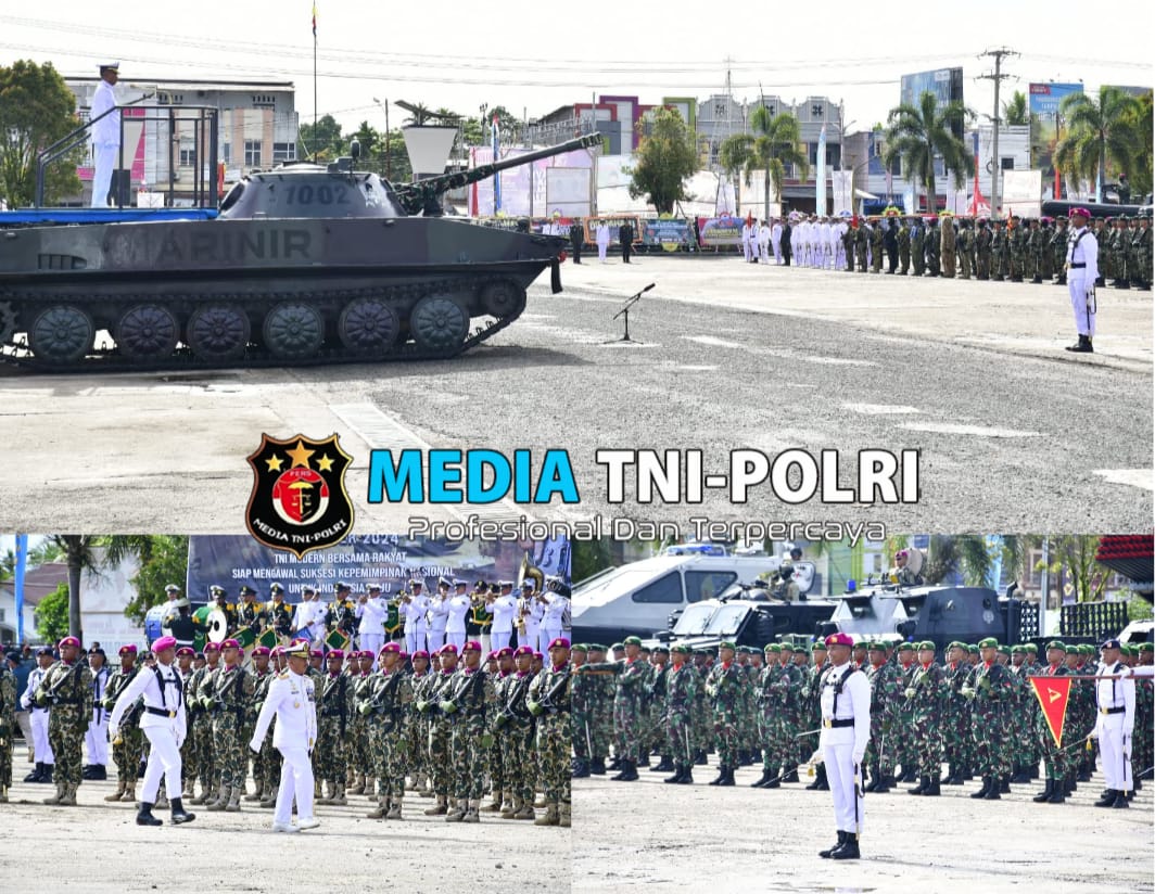 Danyonmarhanlan XIV Sorong Jadi Komandan Upacara HUT TNI Ke-79