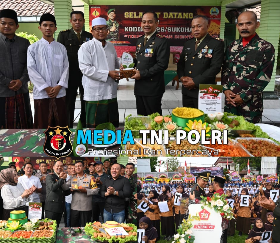 Usai Gelar Upacara HUT Ke 79 TNI Kodim Sukoharjo, Dapat Kejutan Dan Ucapan Selamat