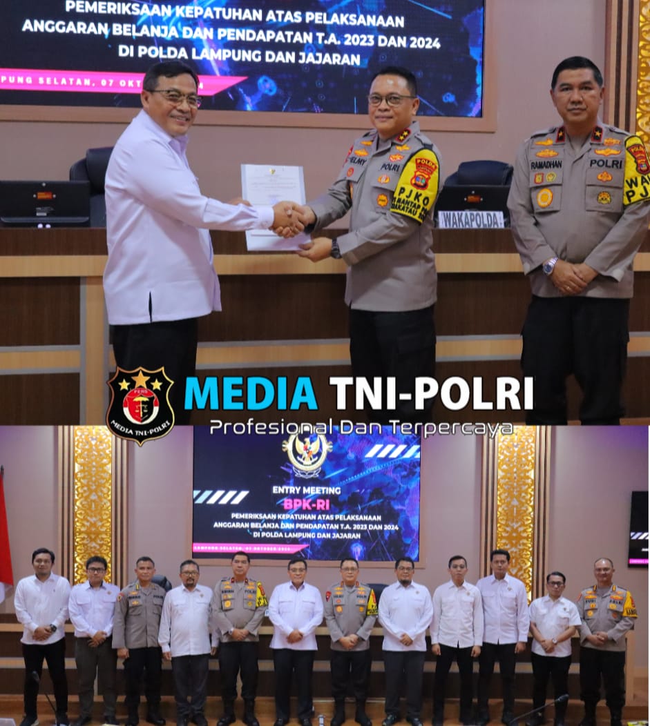 Disambangi BPK RI, Kapolda Lampung : Kami Nantikan Masukan Agar Pelaksanaan Anggaran Lebih Efektif