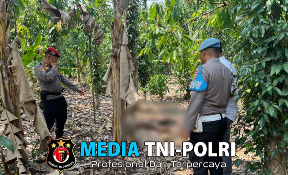 Polisi Selidiki Penemuan Mayat Dikebun Milik Warrga Pringsewu