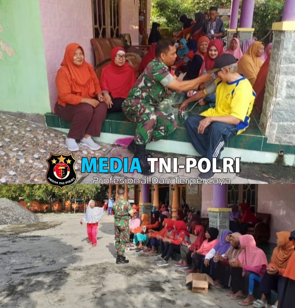 Babinsa Demangan Turut Serta Dalam Pelayanan Kesehatan Lansia