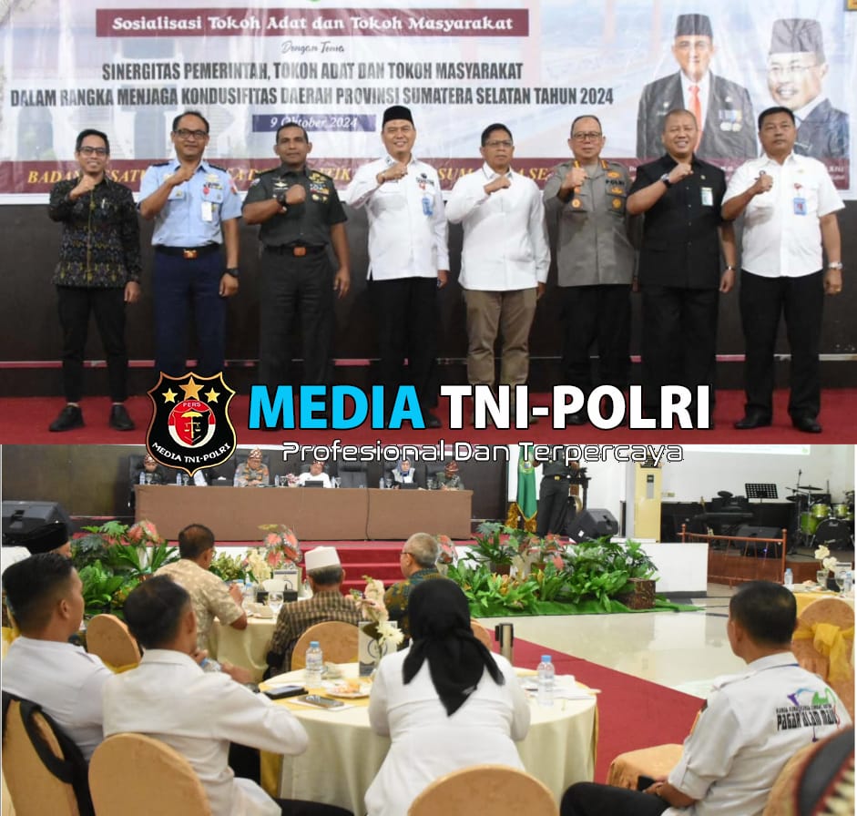 Korem 044/Gapo Bersama Pemda, Toda dan Tomas Bersinergi Jaga Kondusifitas Sumsel