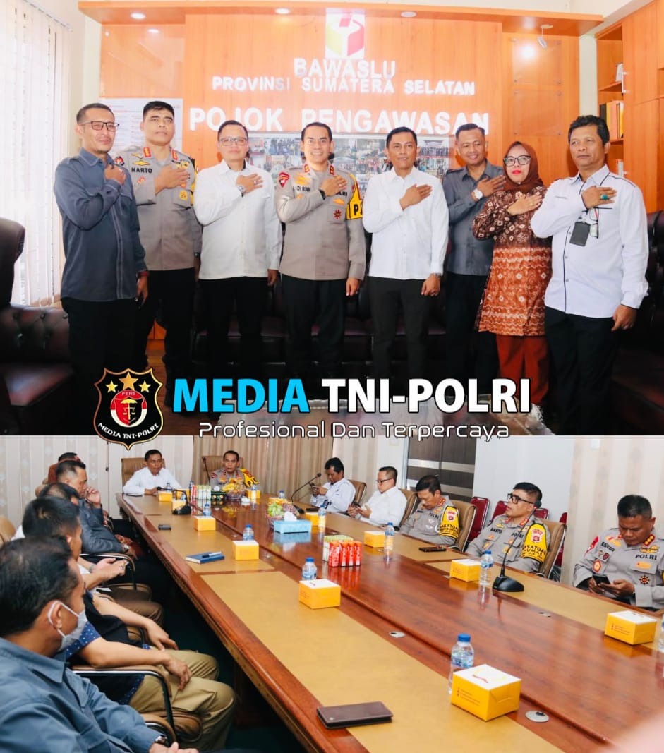 Kapolda Sumsel Irjen Andi Rian Djajadi di Kantor Bawaslu Provinsi : Saya Siapkan Penebalan Pengamanan Pilkada Serentak 2024