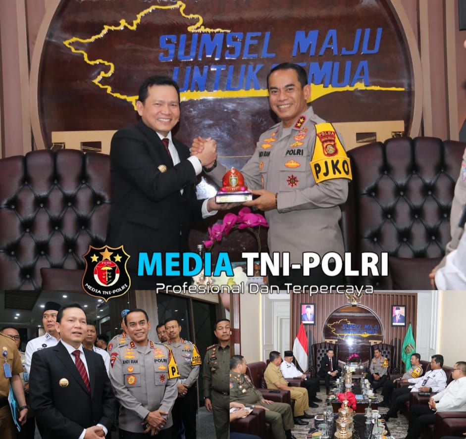 Silaturahmi ke Gubernur Sumsel, Kapolda Irjen Andi Rian R Djajadi Intens Bahas Agenda Nasional Hingga Pilkada
