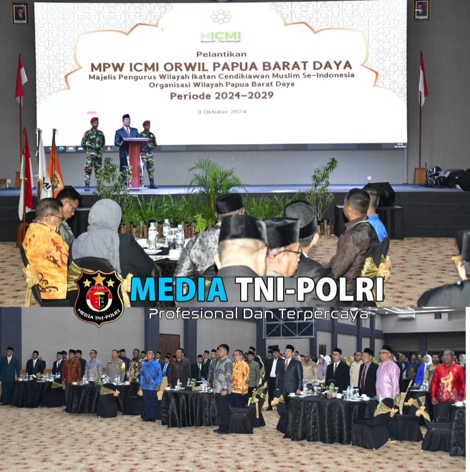 Danlantamal XIV Menghadiri Pelantikan MPW ICMI Organisasi Wilayah Papua Barat Daya