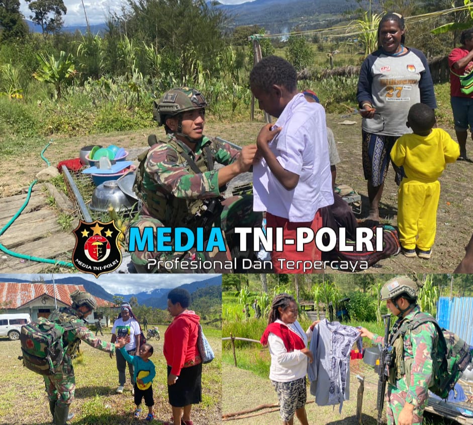 TNI Manunggal dengan Rakyat, Satgas Yonif 323 Keliling Kampung Mengatasi Kesulitan Masyarakat