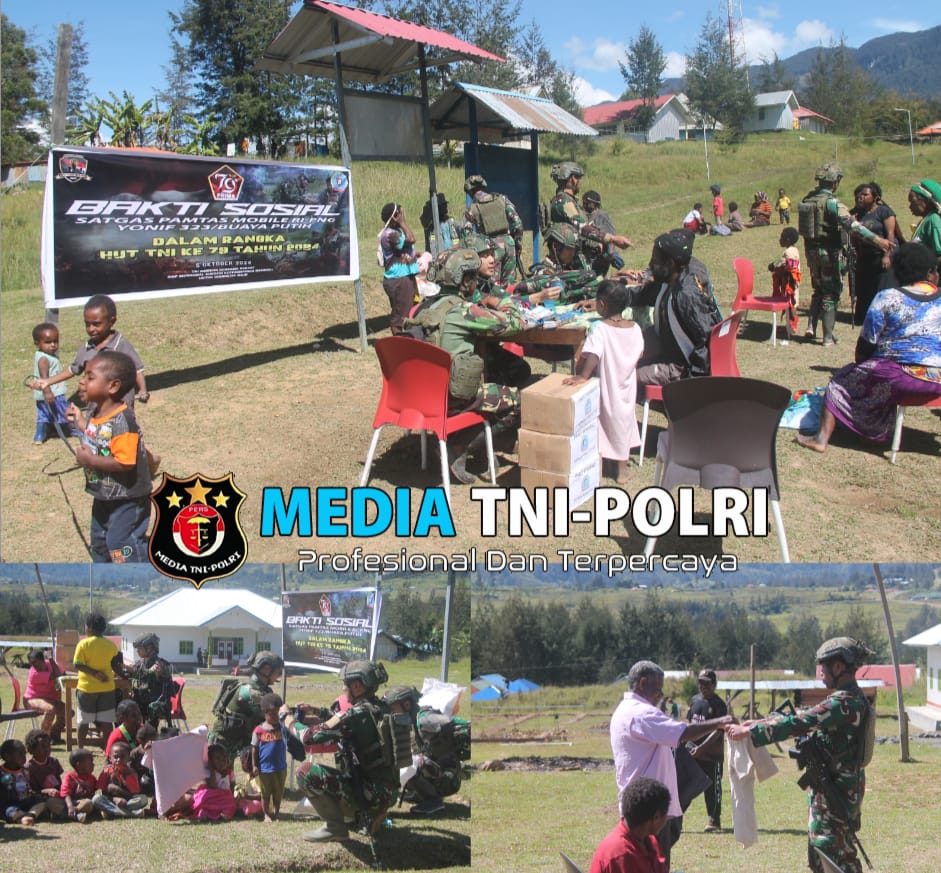 Warga Kago Antusias Sambut Baksos Habema Rayakan HUT 79 TNI