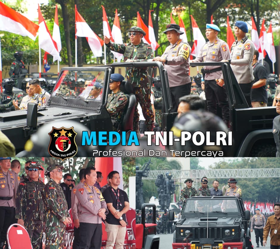 Kapolri Cek Gladi Bersih Apel Gelar Pasukan Pengamanan Pengambilan Sumpah Presiden dan Wapres RI