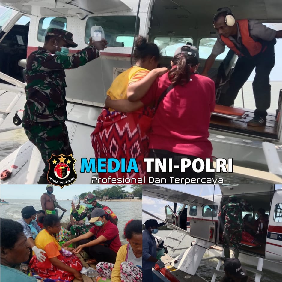 Gerak Cepat, Babinsa Okaba Bersama Petugas Kesehatan Evakuasi Masyarakat Kegawat Daruratan Pada Kehamilan