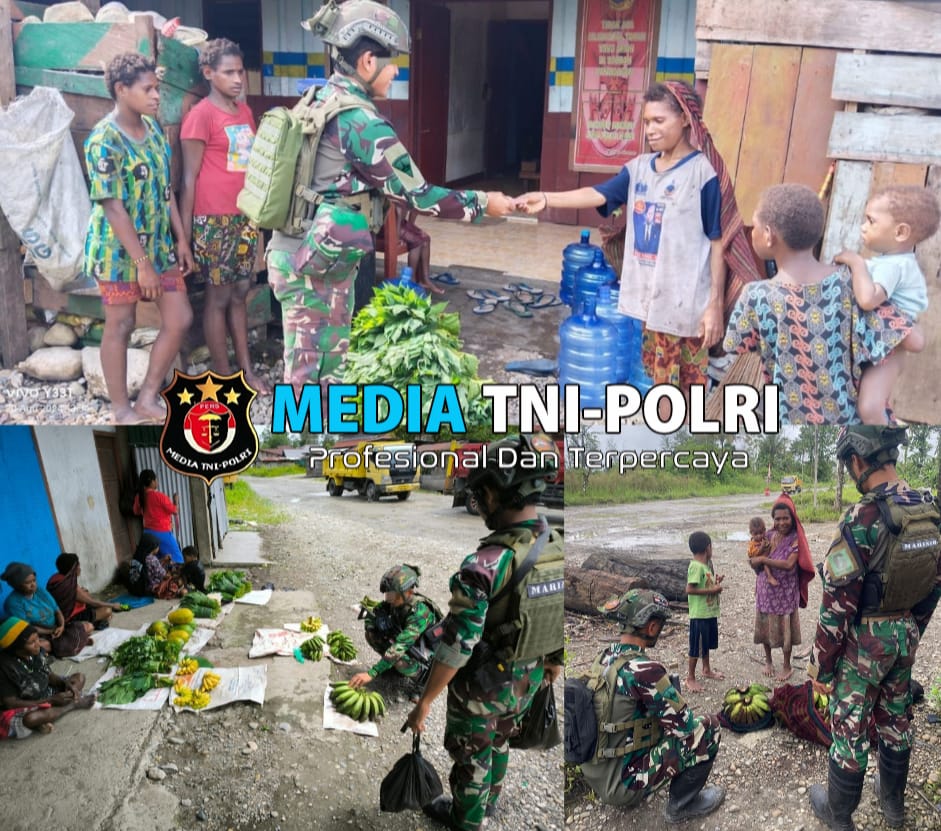 Warga Muara Sambut Gembira Rosita Marinir Habema