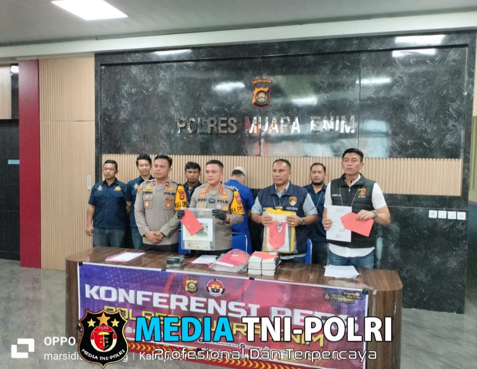 Gelar Konferensi Pers Kasus Korupsi Desa Tanjung Medang Kecamatan Kelekar Kabupaten Muara Enim