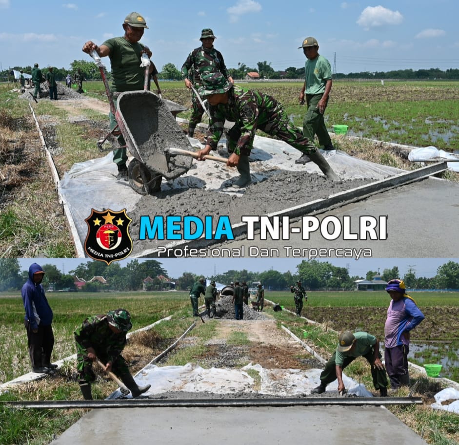 Warga Antusias Dukung Satgas, Danramil 04 Tawangsari Optimis Sasaran Fisik TMMD Selesai Tepat Waktu