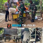 TNI Rayakan HUT Ke-79 dengan Karya Bakti Pembersihan di Musholla Al-Hidayah