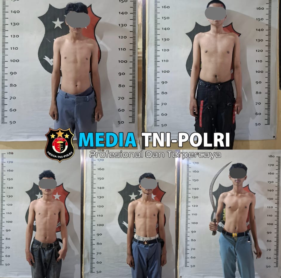 Polsek Parung Berhasil Amankan 5 Orang Anak Remaja Diduga Pelaku Aksi Tawuran