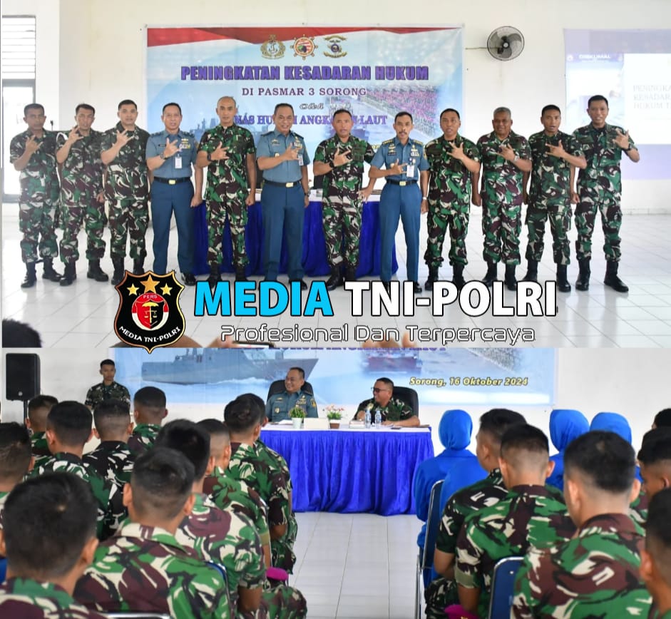 Wadan Pasmar 3 Dampingi Tim Safari Hukum Diskumal Laksanakan Pembekalan Hukum Kepada Prajurit Pasmar 3