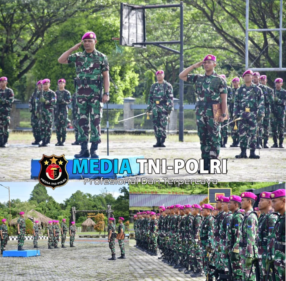 Asintel Danpasmar 3 Pimpin Upacara 17-an di Lapangan Apel Mako Pasmar 3