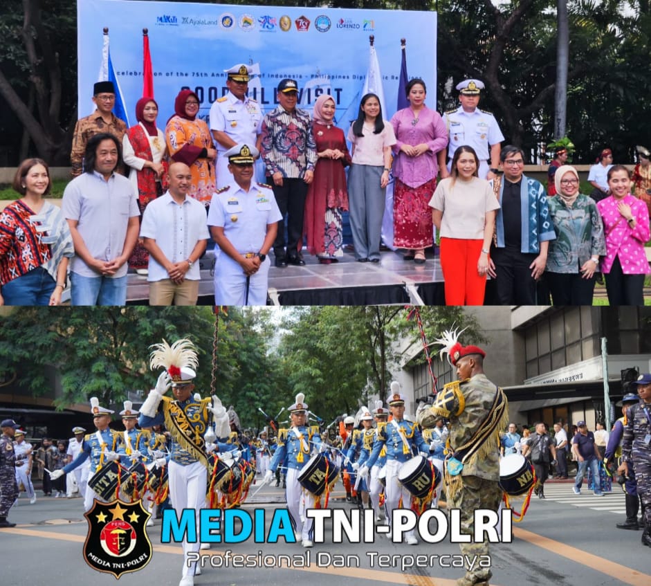 Pangkoarmada III Lepas Kirab Kota Satgas Diplomasi Dan KJK 2024 di Makati City, Filipina