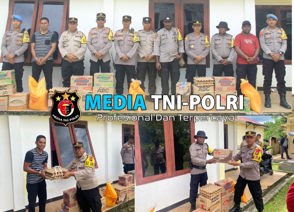 Polres Maybrat Berikan Dukungan Bahan Makanan Kepada Personel BKO Staf dan BKO Brimob Polda Papua Barat
