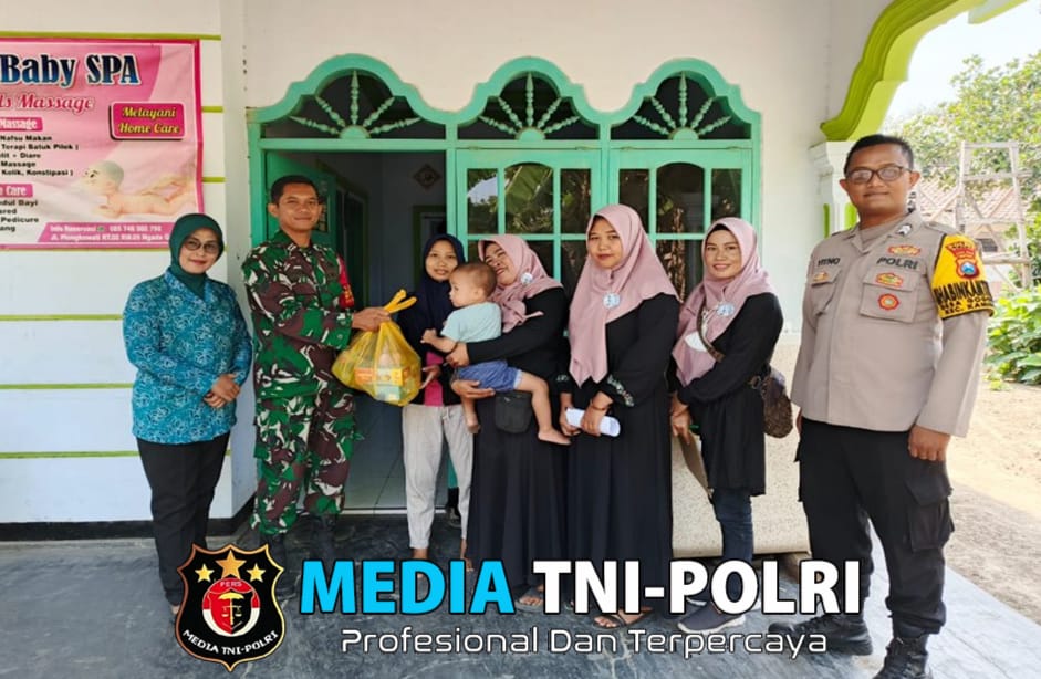 Babinsa Desa Gogodeso Dan Kader Bidan Gelar Pemantauan Stunting dan Pemberian Bantuan untuk Balita