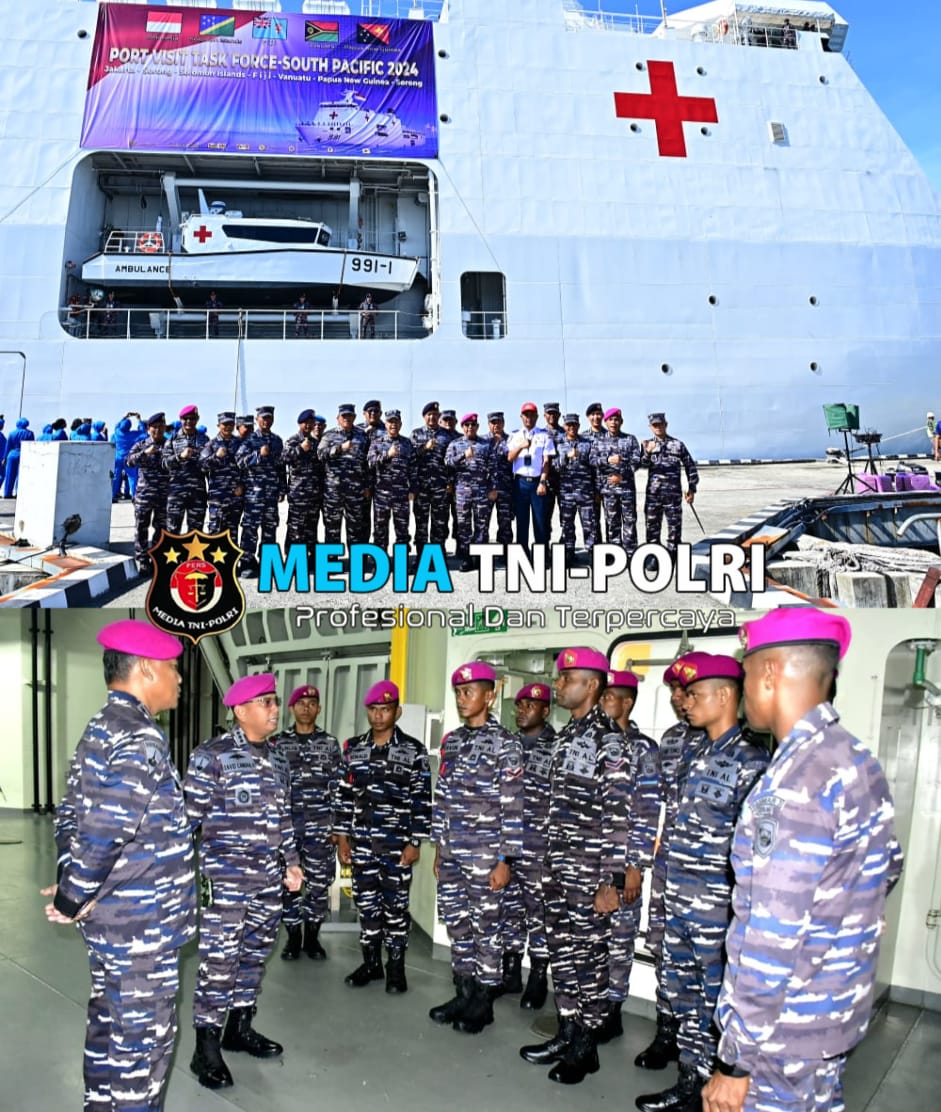 Danyonmarhanlan XIV Hadiri Pelepasan Keberangkatan Satgas Port Visit 2024