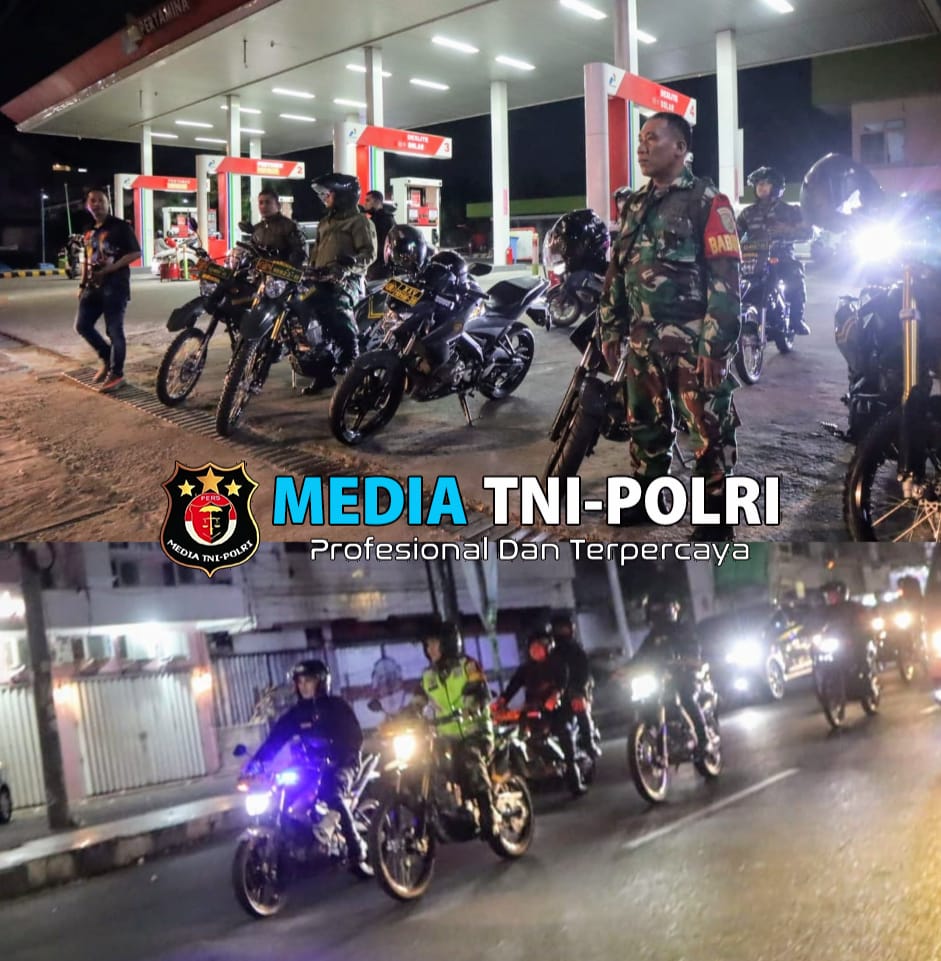 Patroli Skala Besar TNI-Polri Pastikan Keamanan Bandar Lampung Jelang Pelantikan Presiden