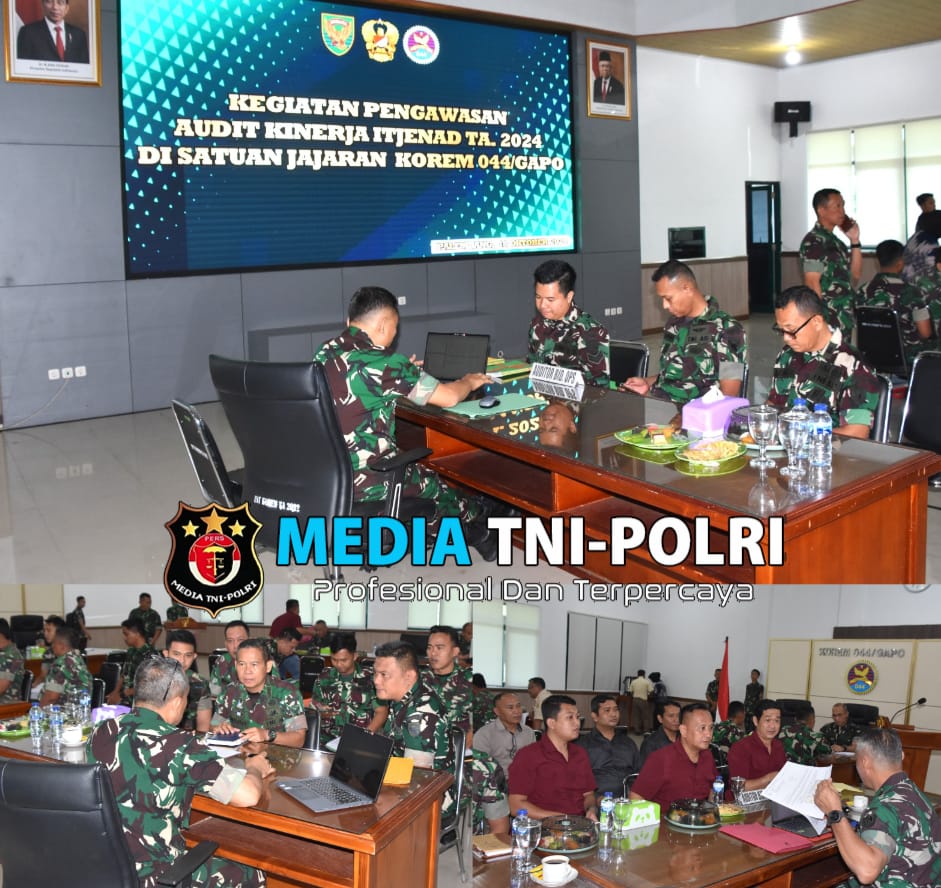 Korem 044/Gapo dan Kodim Jajaran Ikuti Audit Kinerja Itjenad