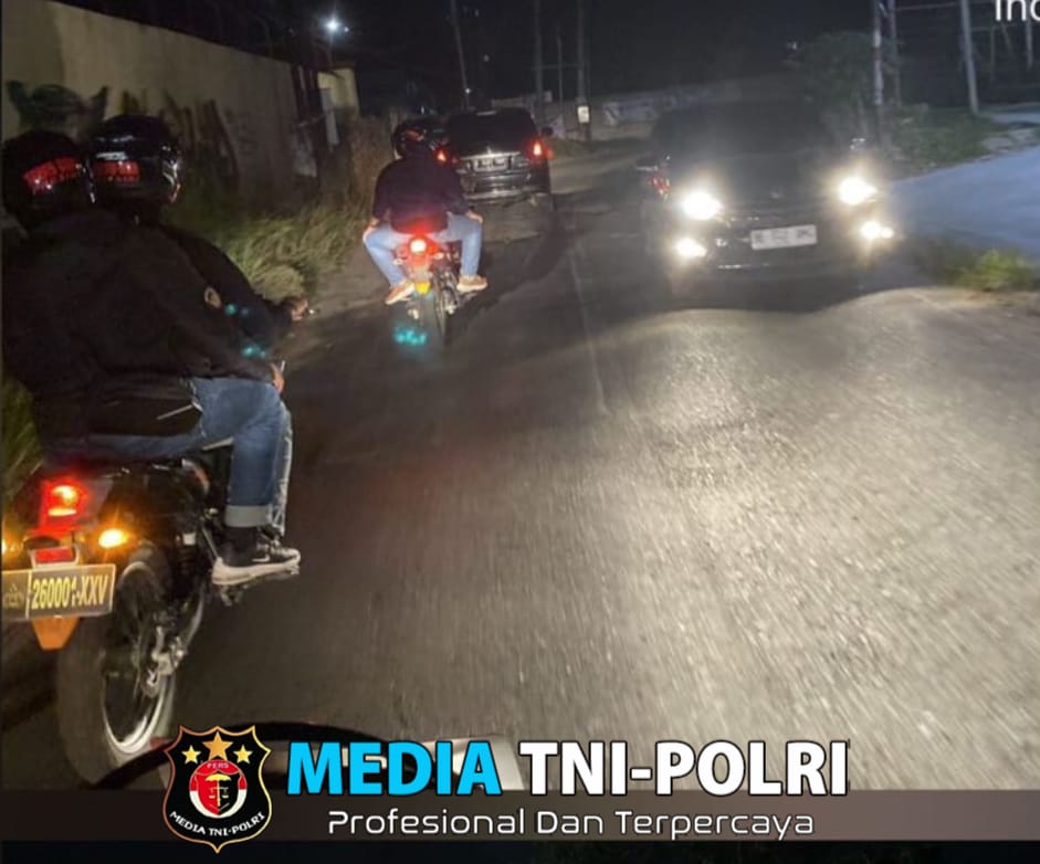 Malam Jelang Pelantikan Presiden-Wakil Presiden, Personel Ditreskrimum Polda Lampung Gelar Patroli Hunting Rutin