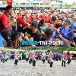Tombak Band Ikut Meriahkan Panggung Hiburan Saat Olahraga Bersama Perwira Jajaran Pasmar 3