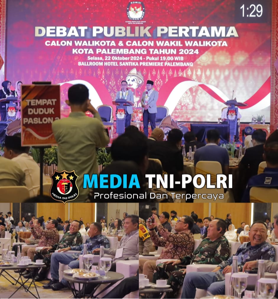 Dandim 0418/Palembang Hadiri Debat Publik Pasangan Calon Kepala Daerah
