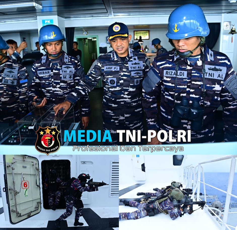 Dalam Pelayaran Menuju Solomon, Satgas Port Visit 2024 Laksanakan Latihan Peran Tempur Bahaya Permukaan